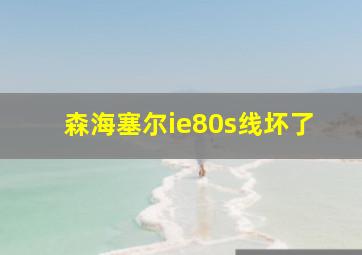 森海塞尔ie80s线坏了