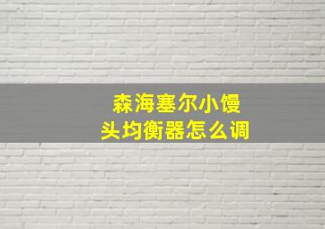 森海塞尔小馒头均衡器怎么调