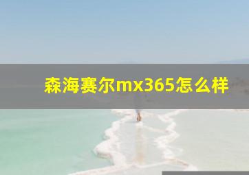 森海赛尔mx365怎么样