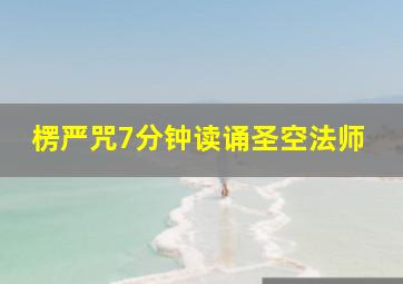 楞严咒7分钟读诵圣空法师