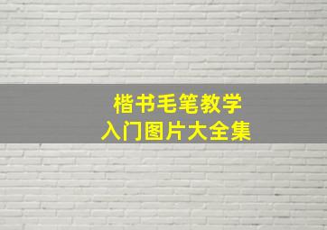 楷书毛笔教学入门图片大全集