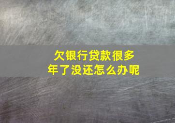 欠银行贷款很多年了没还怎么办呢