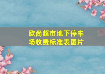 欧尚超市地下停车场收费标准表图片