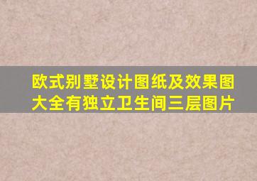 欧式别墅设计图纸及效果图大全有独立卫生间三层图片