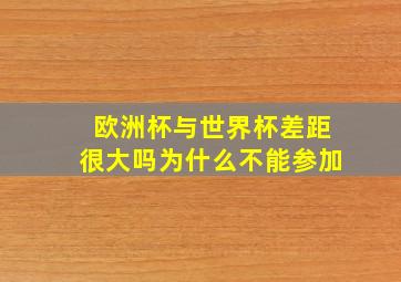 欧洲杯与世界杯差距很大吗为什么不能参加