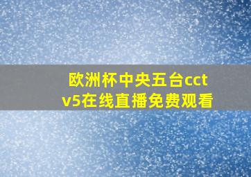 欧洲杯中央五台cctv5在线直播免费观看