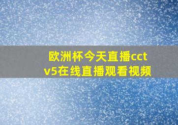 欧洲杯今天直播cctv5在线直播观看视频