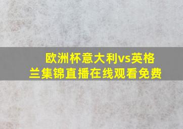 欧洲杯意大利vs英格兰集锦直播在线观看免费