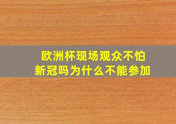 欧洲杯现场观众不怕新冠吗为什么不能参加