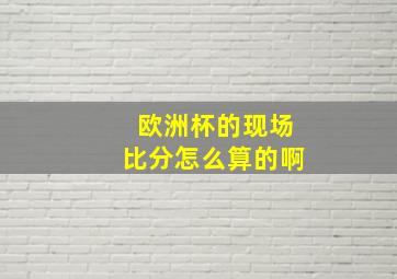 欧洲杯的现场比分怎么算的啊