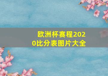 欧洲杯赛程2020比分表图片大全