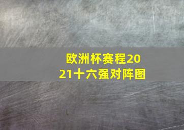 欧洲杯赛程2021十六强对阵图