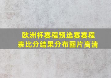 欧洲杯赛程预选赛赛程表比分结果分布图片高清