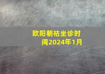 欧阳朝祜坐诊时间2024年1月