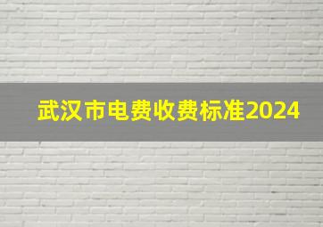 武汉市电费收费标准2024