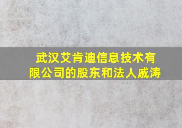 武汉艾肯迪信息技术有限公司的股东和法人戚涛