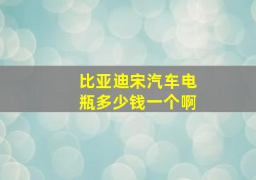 比亚迪宋汽车电瓶多少钱一个啊