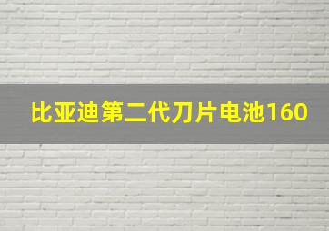 比亚迪第二代刀片电池160