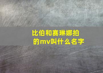 比伯和赛琳娜拍的mv叫什么名字