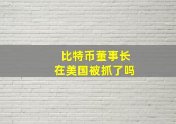 比特币董事长在美国被抓了吗