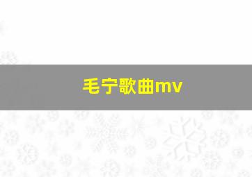 毛宁歌曲mv