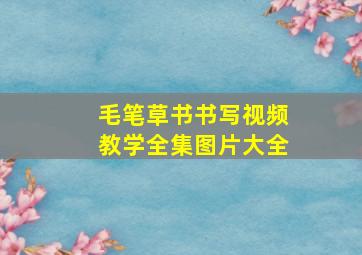 毛笔草书书写视频教学全集图片大全