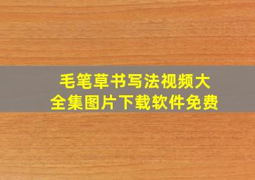 毛笔草书写法视频大全集图片下载软件免费