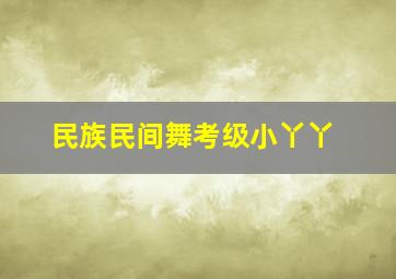 民族民间舞考级小丫丫