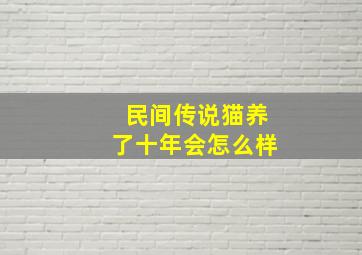 民间传说猫养了十年会怎么样