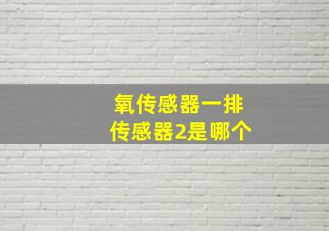 氧传感器一排传感器2是哪个