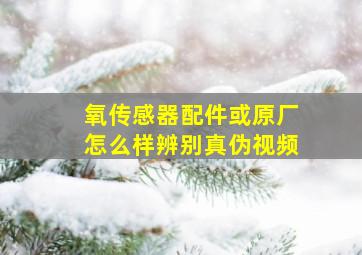 氧传感器配件或原厂怎么样辨别真伪视频