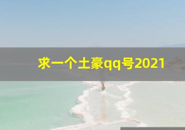 求一个土豪qq号2021