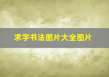 求字书法图片大全图片