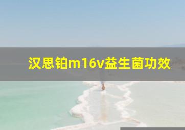 汉思铂m16v益生菌功效