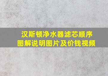 汉斯顿净水器滤芯顺序图解说明图片及价钱视频