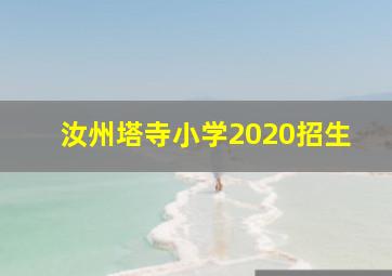 汝州塔寺小学2020招生