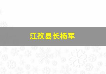 江孜县长杨军