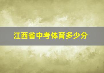 江西省中考体育多少分