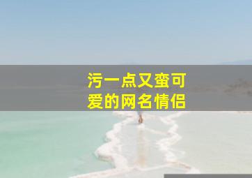 污一点又蛮可爱的网名情侣