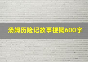 汤姆历险记故事梗概600字