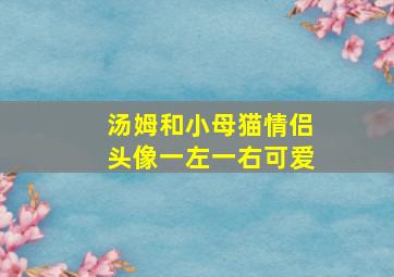 汤姆和小母猫情侣头像一左一右可爱