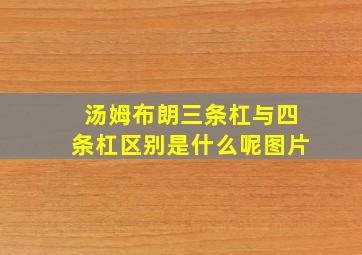 汤姆布朗三条杠与四条杠区别是什么呢图片