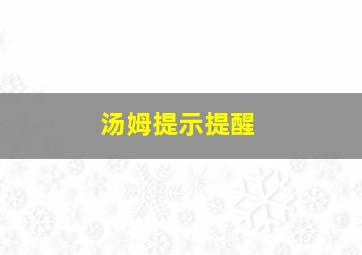 汤姆提示提醒