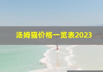 汤姆猫价格一览表2023