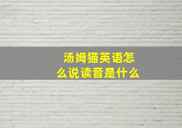 汤姆猫英语怎么说读音是什么