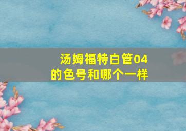 汤姆福特白管04的色号和哪个一样