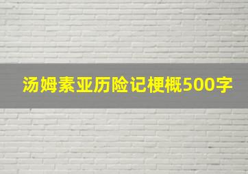 汤姆素亚历险记梗概500字