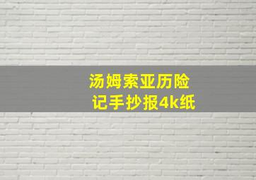 汤姆索亚历险记手抄报4k纸