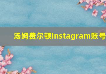 汤姆费尔顿Instagram账号