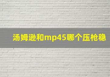 汤姆逊和mp45哪个压枪稳